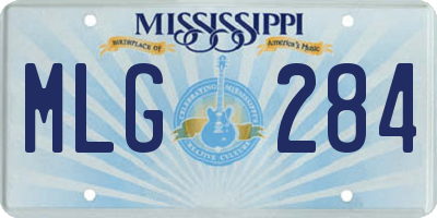 MS license plate MLG284