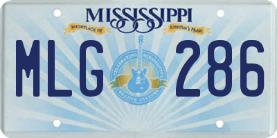 MS license plate MLG286