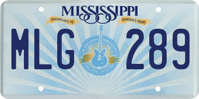 MS license plate MLG289