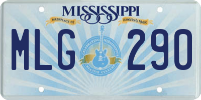 MS license plate MLG290