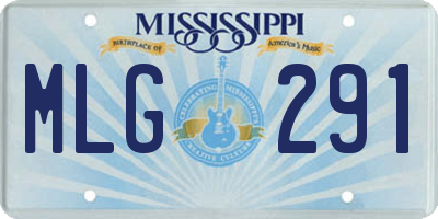 MS license plate MLG291