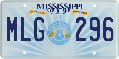 MS license plate MLG296