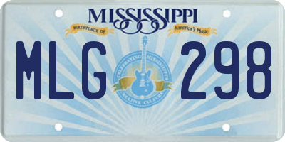 MS license plate MLG298