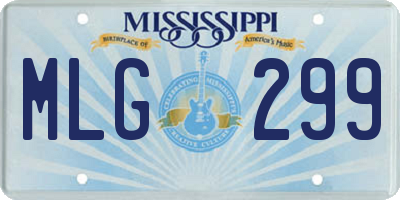 MS license plate MLG299