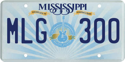 MS license plate MLG300