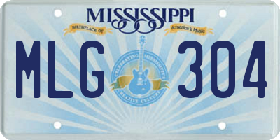 MS license plate MLG304