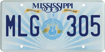 MS license plate MLG305