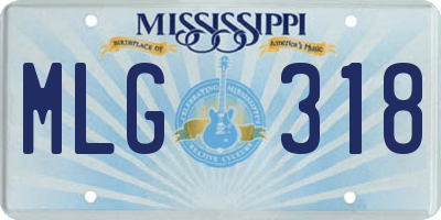 MS license plate MLG318