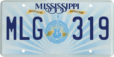 MS license plate MLG319