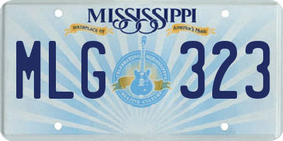 MS license plate MLG323