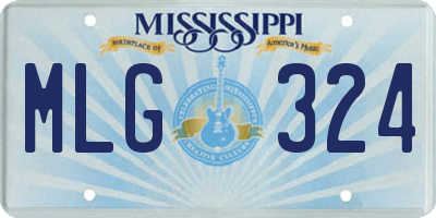 MS license plate MLG324