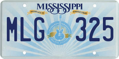 MS license plate MLG325