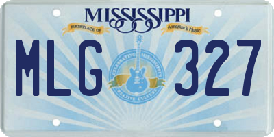 MS license plate MLG327
