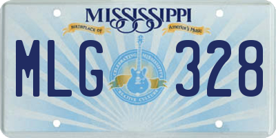 MS license plate MLG328