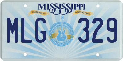 MS license plate MLG329