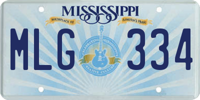MS license plate MLG334