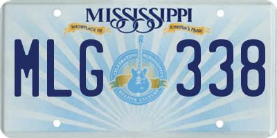 MS license plate MLG338