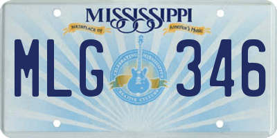 MS license plate MLG346