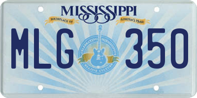MS license plate MLG350