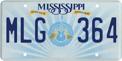 MS license plate MLG364