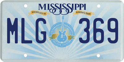 MS license plate MLG369