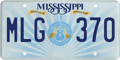 MS license plate MLG370