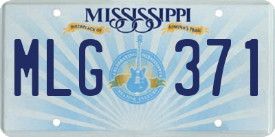 MS license plate MLG371