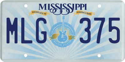 MS license plate MLG375