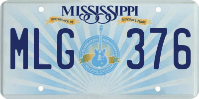 MS license plate MLG376