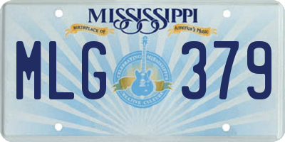 MS license plate MLG379