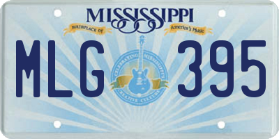 MS license plate MLG395