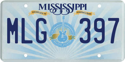 MS license plate MLG397