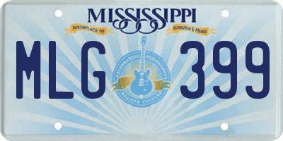 MS license plate MLG399