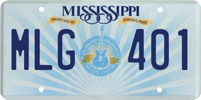 MS license plate MLG401