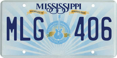 MS license plate MLG406