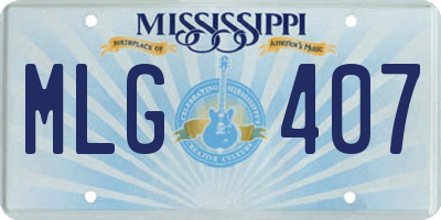 MS license plate MLG407