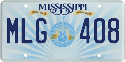 MS license plate MLG408