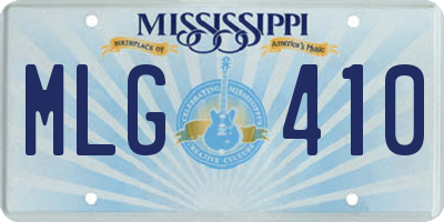 MS license plate MLG410