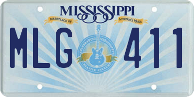 MS license plate MLG411
