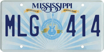 MS license plate MLG414