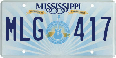 MS license plate MLG417