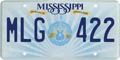 MS license plate MLG422
