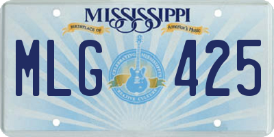 MS license plate MLG425