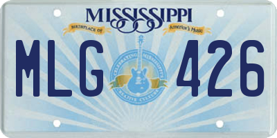 MS license plate MLG426