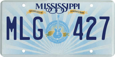 MS license plate MLG427