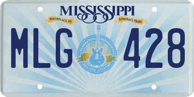 MS license plate MLG428