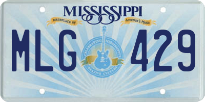 MS license plate MLG429