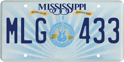 MS license plate MLG433