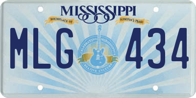 MS license plate MLG434
