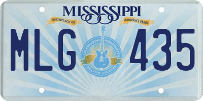 MS license plate MLG435